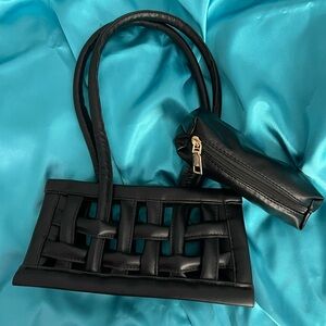 Black Basket Handbag